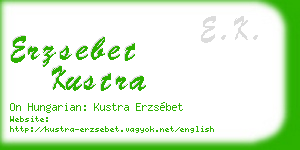 erzsebet kustra business card